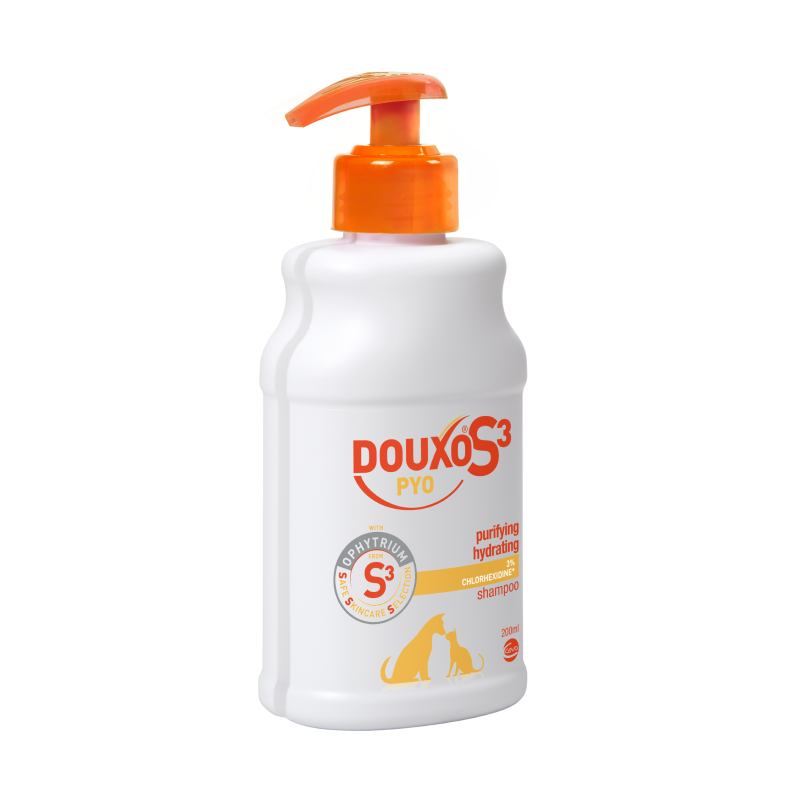 DOUXO® S3 Pyo แชมพูสูตรป้องกันผิวหนังติดเชื้อ